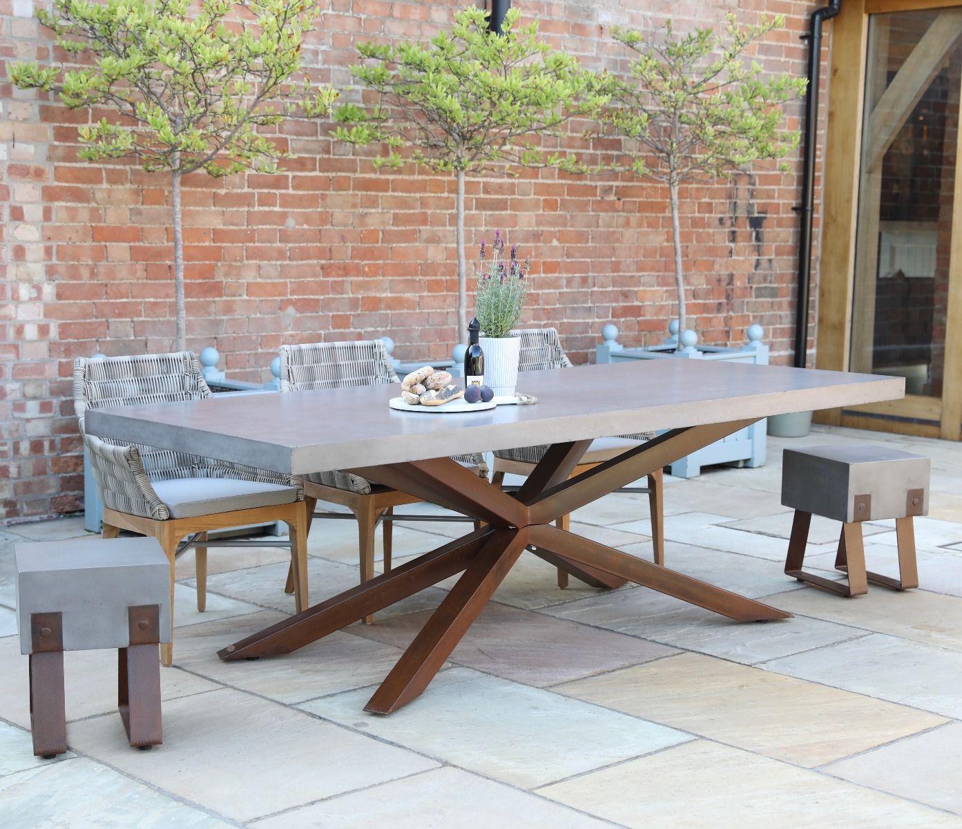 Mira Polished Concrete Table Concrete Outdoor Table Jo Alexander