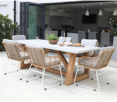 Turin Resin Concrete Table 220cm 