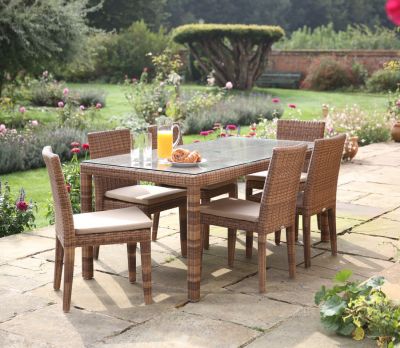 Evelyn Wicker 8-Seater Table Set