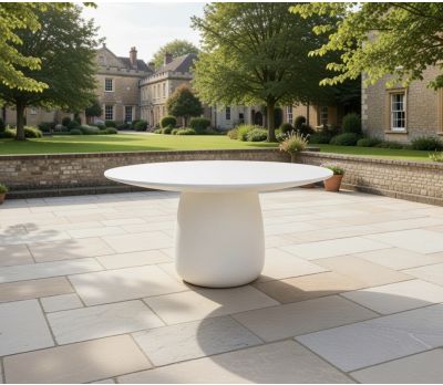 Luna Round Table 150cm - Chalk Terrazzo