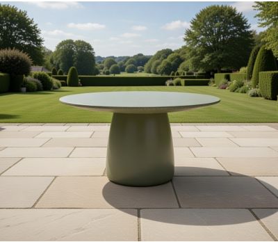 Luna Round Table 150cm - Olive Terrazzo