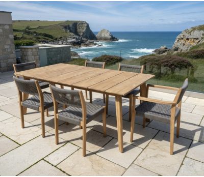 Oakley Teak Rectangular Garden Table 204cm