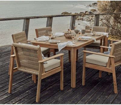 Neptune Kew 6 Seater Dining Set with Kew Carver Chairs