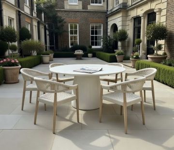 Luna Round Table 150cm - Chalk Terrazzo