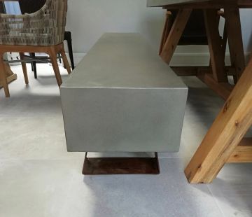 Mira Polished Concrete Bench 220cm