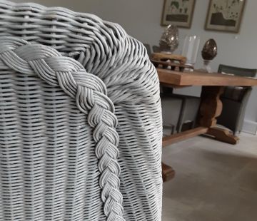 Clover Lloyd Loom Dining Chair - Grey Wash