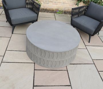 Amara Polished Concrete Round Coffee Table