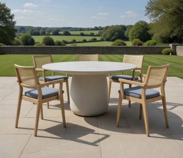 Luna Round Table 150cm - Chalk Terrazzo