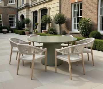 Luna Round Table 150cm - Olive Terrazzo