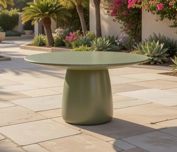 Luna Round Table 150cm - Olive Terrazzo