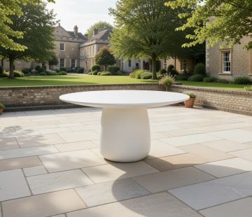 Luna Round Table 150cm - Chalk Terrazzo