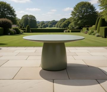 Luna Round Table 150cm - Olive Terrazzo