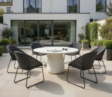 Luna Round Table 150cm - Chalk Terrazzo
