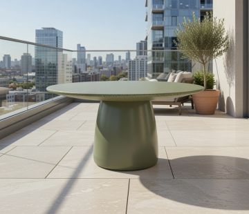 Luna Round Table 150cm - Olive Terrazzo