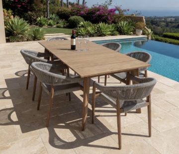 Oakley Teak Rectangular Garden Table 204cm