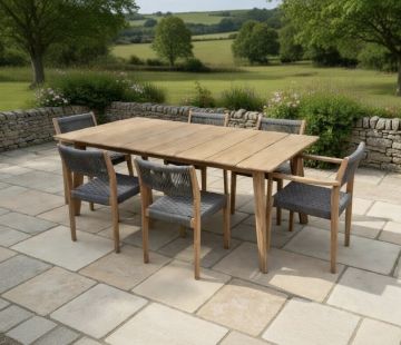 Oakley Teak Rectangular Garden Table 204cm