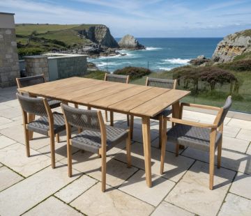 Oakley Teak Rectangular Garden Table 204cm