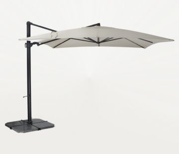 Neptune Spritsail 3x3m Square Cantilever Parasol & Granite Base