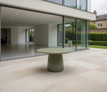 Luna Round Table 150cm - Olive Terrazzo