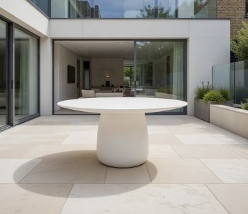 Luna Round Table 150cm - Chalk Terrazzo