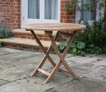 Bristol Outdoor Round Folding Table & 4 Chairs Set