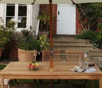 Henley Rectangle Wooden 8 Seater Garden Table & Chairs (Sussex)